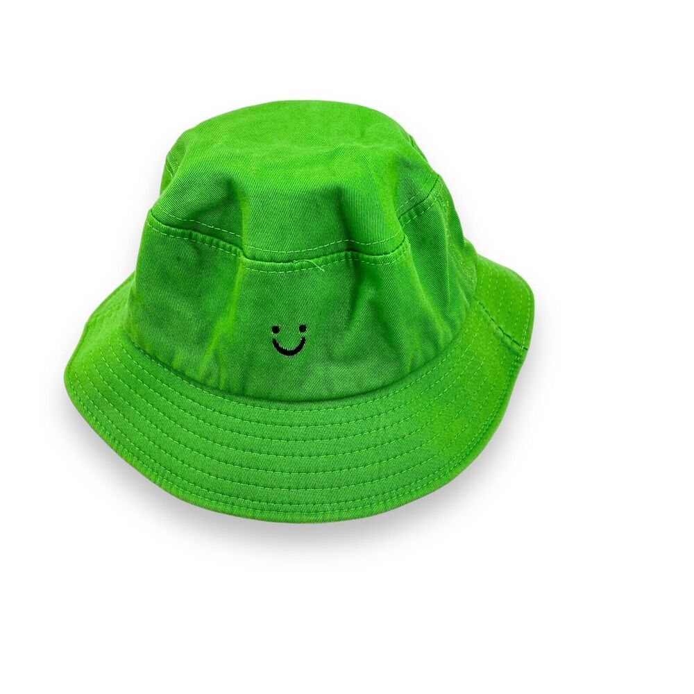 Unbranded Kelly Green Smiley Face Bucket Hat OS